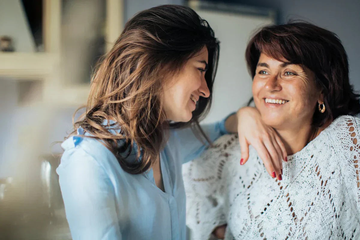 Mother and Daughter looking happy