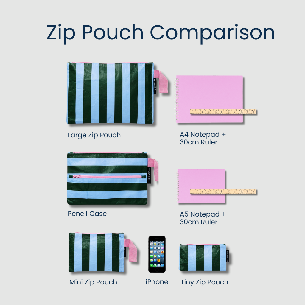Project Ten Pty Ltd - Tiny Zip Pouch – Multi Stripe