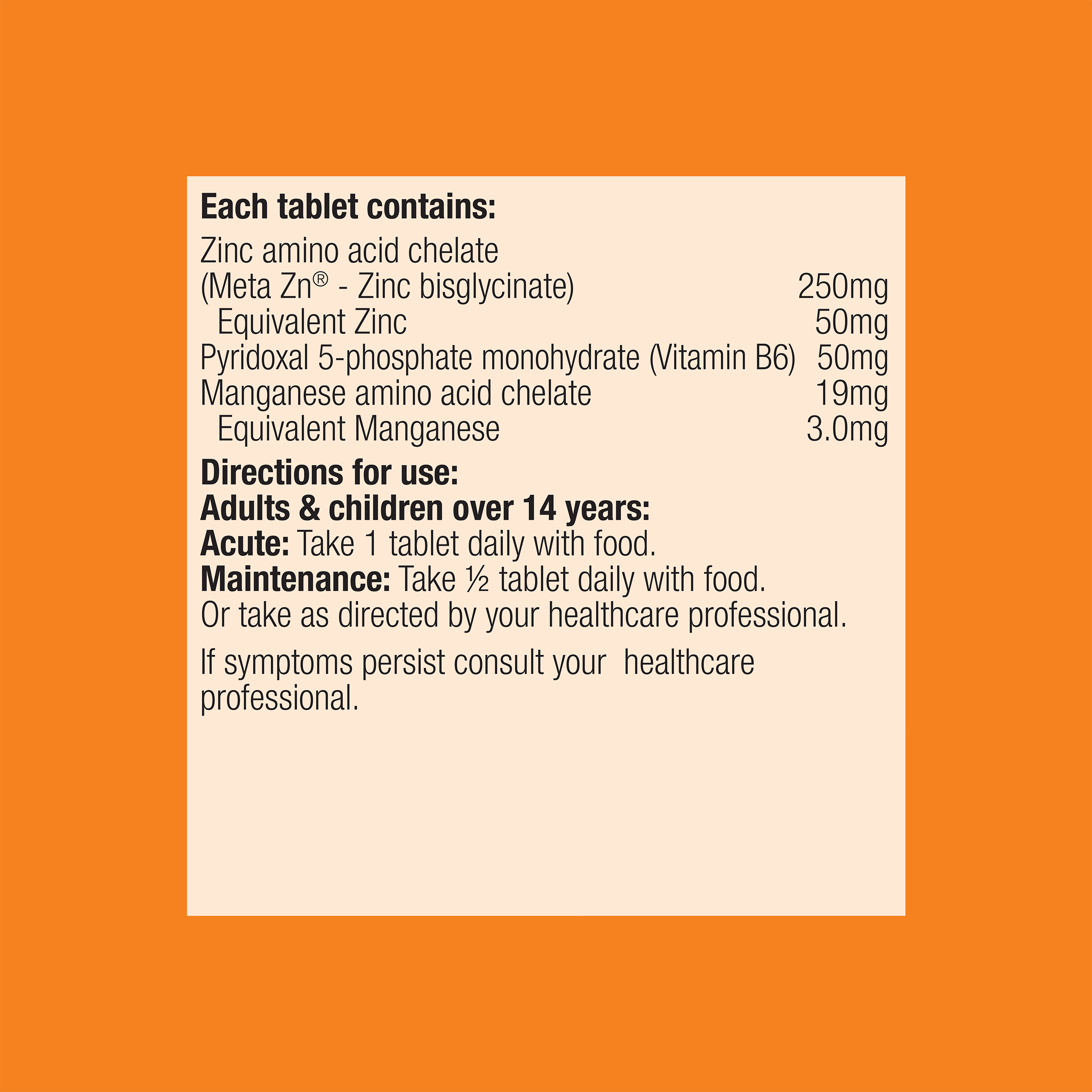 MetaZinc 120 Tablets