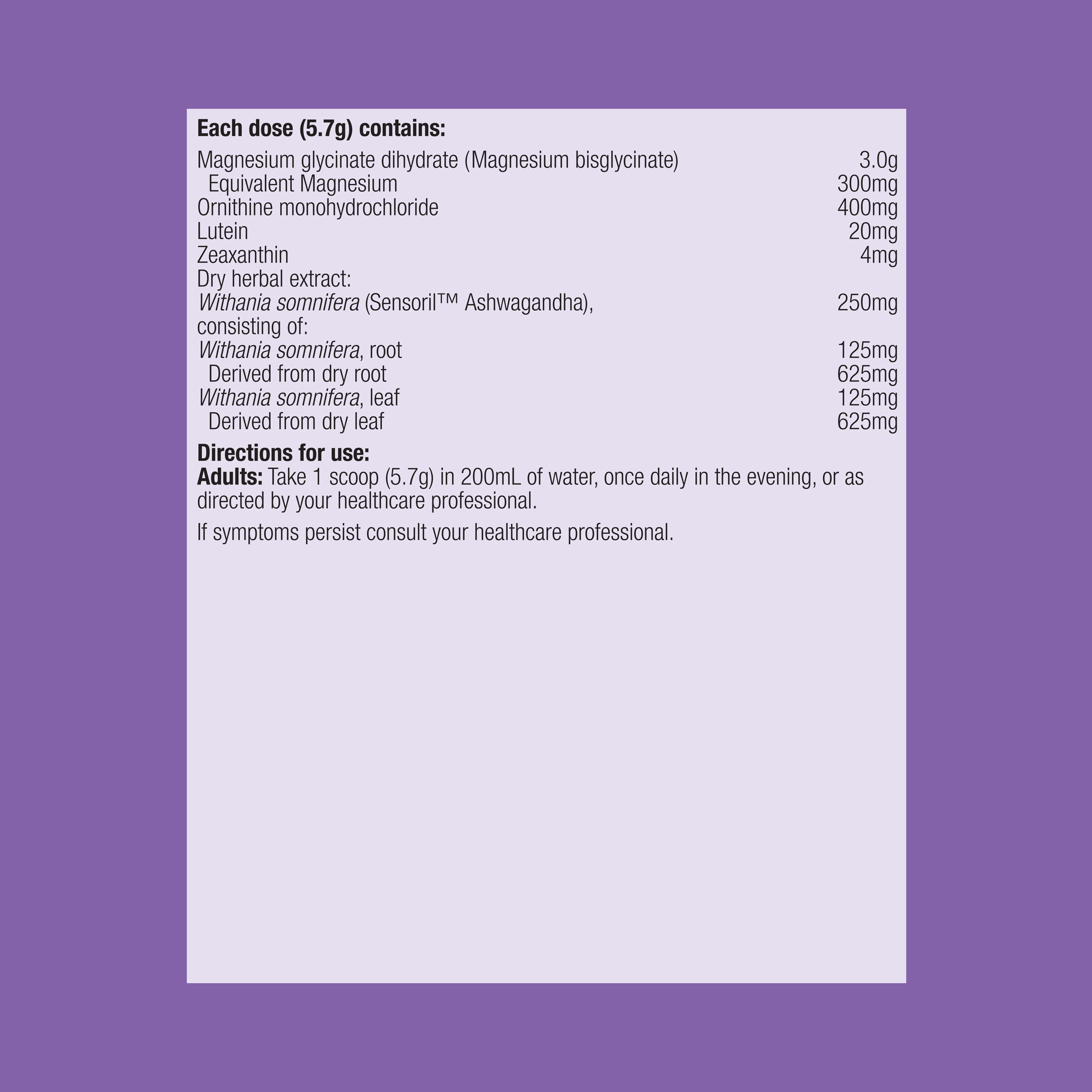 SleepX Magnesium Powder 114g