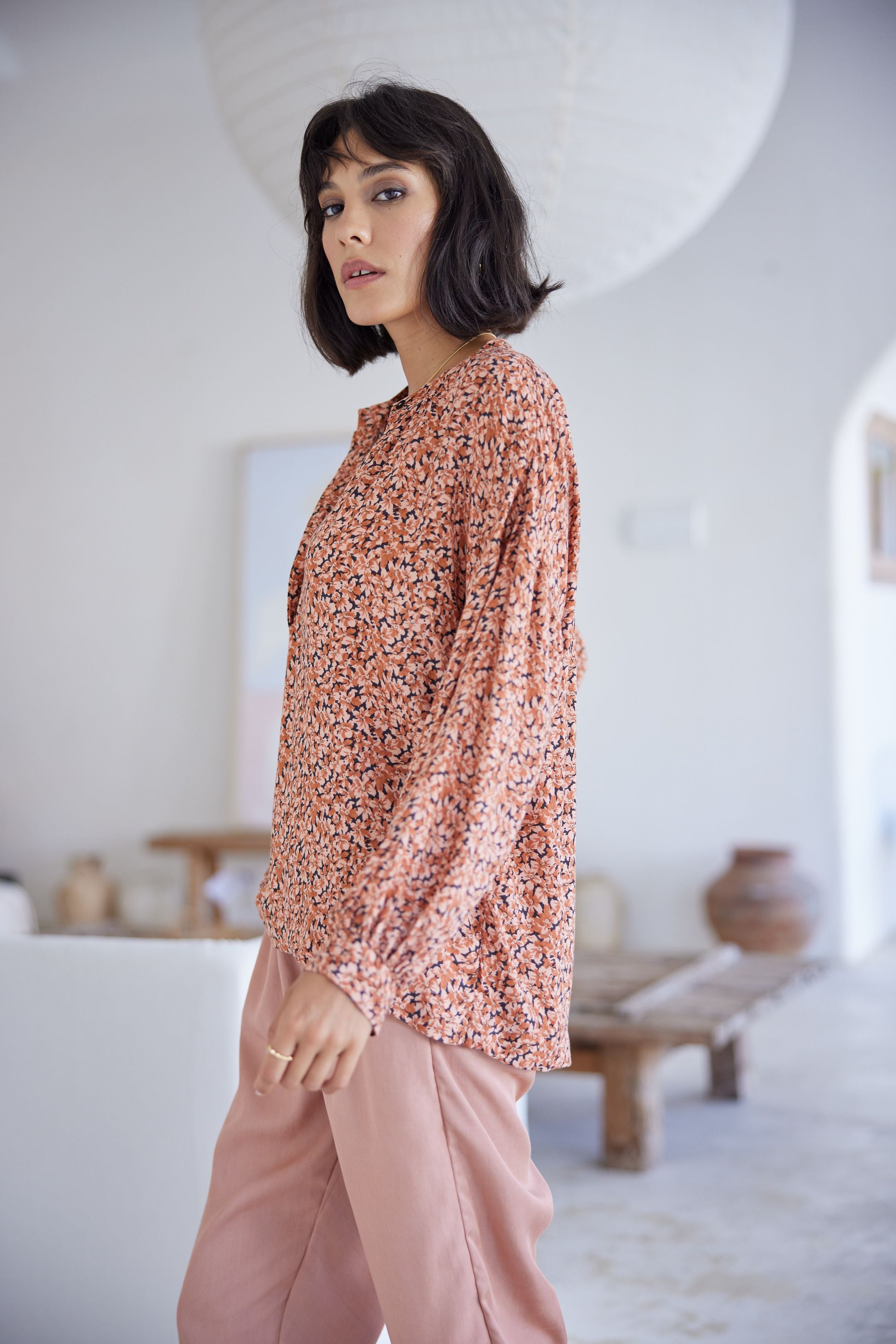 Buddha Wear Bernadette Blouse/Fleur