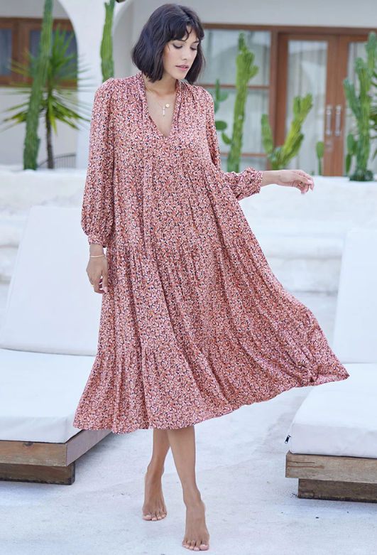 Buddha Wear Oriane Maxi Dress/Fleur