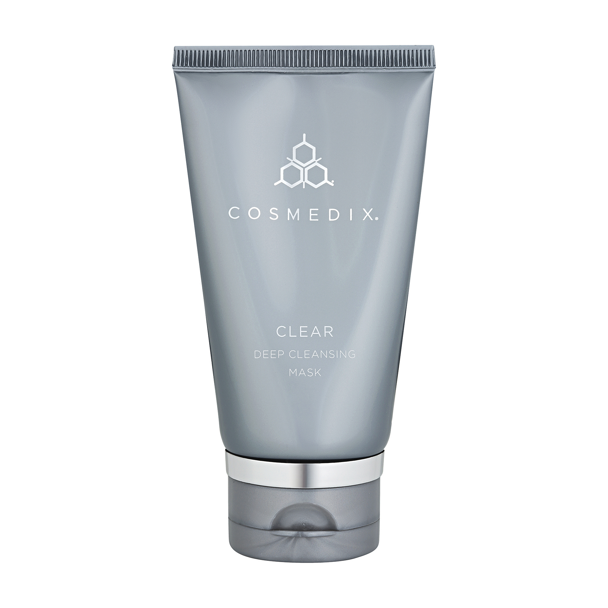 Cosmedix Clear Deep Cleansing Mask front view Niacinamide, a form of vitamin B3 gentle exfoliate clear glowing skin reduce redness unclog pores Niacinamide vitamin B3 kaolin clay, salicylic acid calma spa skin clinic melbourne armadale