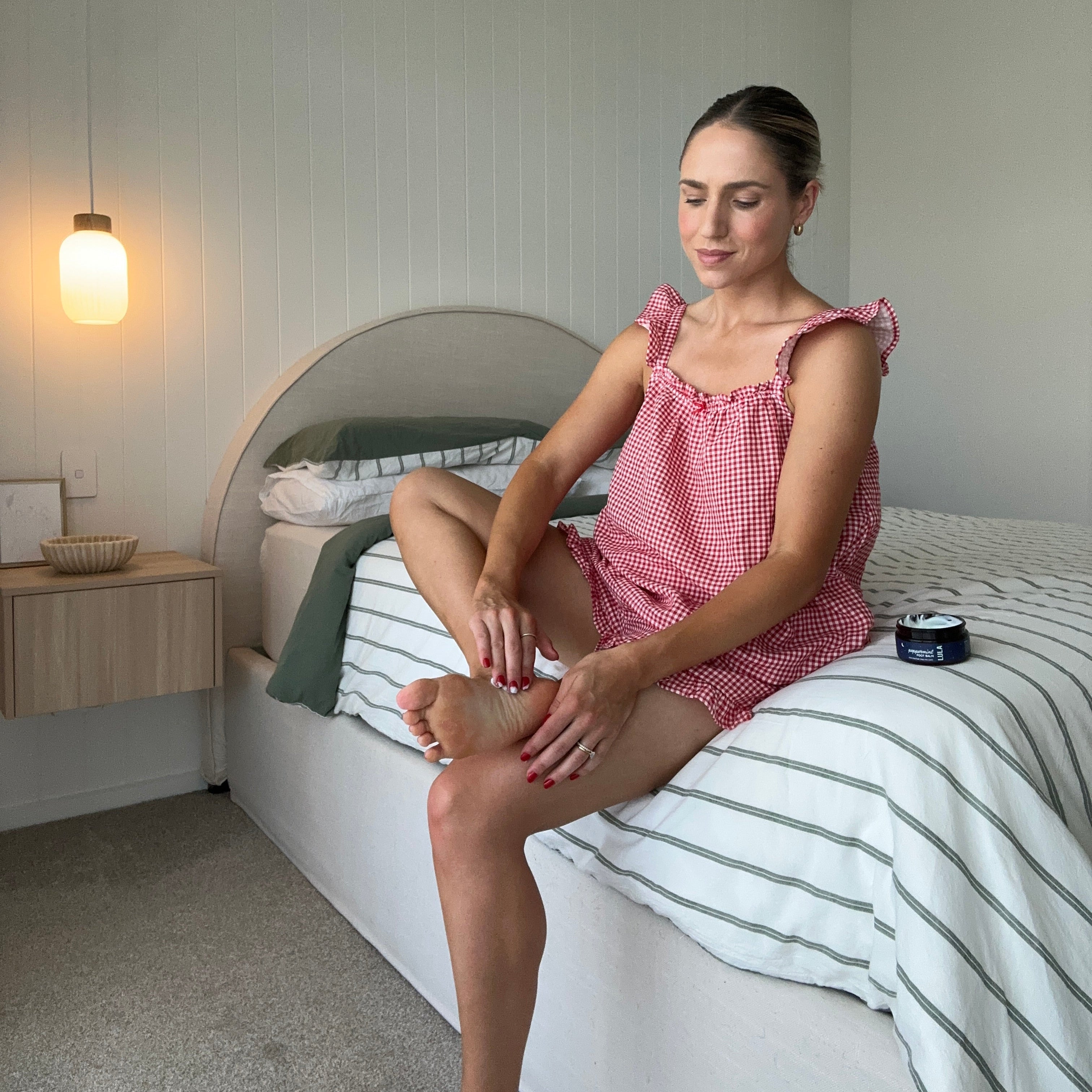 Cooling peppermint to refresh tired, aching feet
• Rich butters to soften dry heels and rough patches
• Absorbs easily with no greasy residue
• Light, natural scent that feels like a breath of fresh air
• Supports daily foot care with spa-level comfort
• Made in Australia
• Sulfate Free