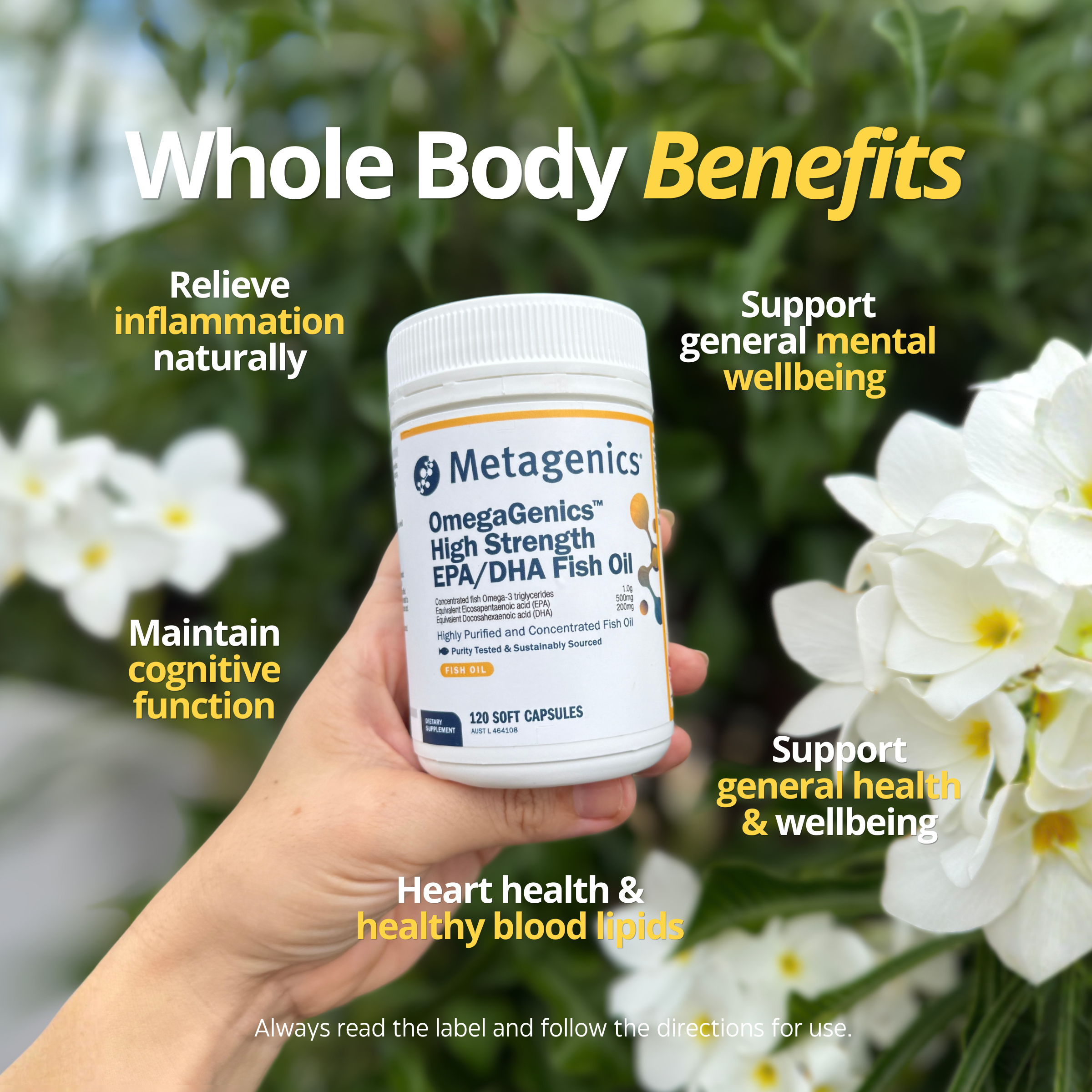 OmegaGenics High Strength EPA/DHA Fish Oil 240 Soft Capsules