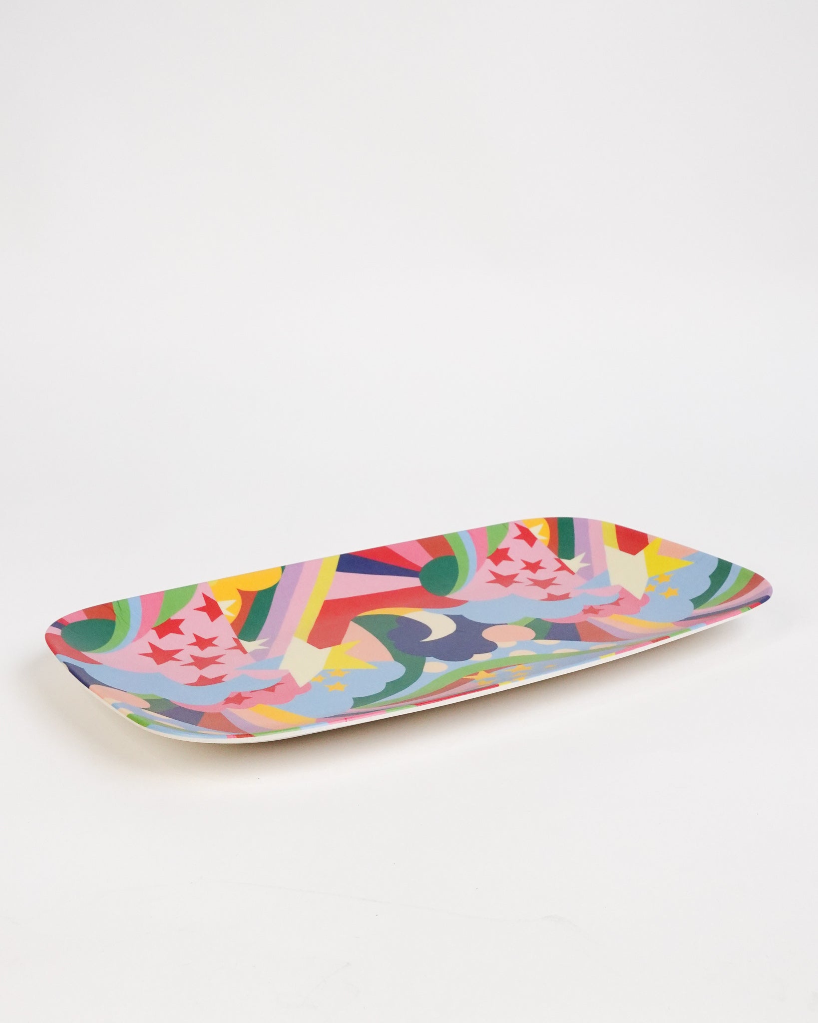 SOMEWHERE CO Starburst Bamboo Melamine Platter Plate