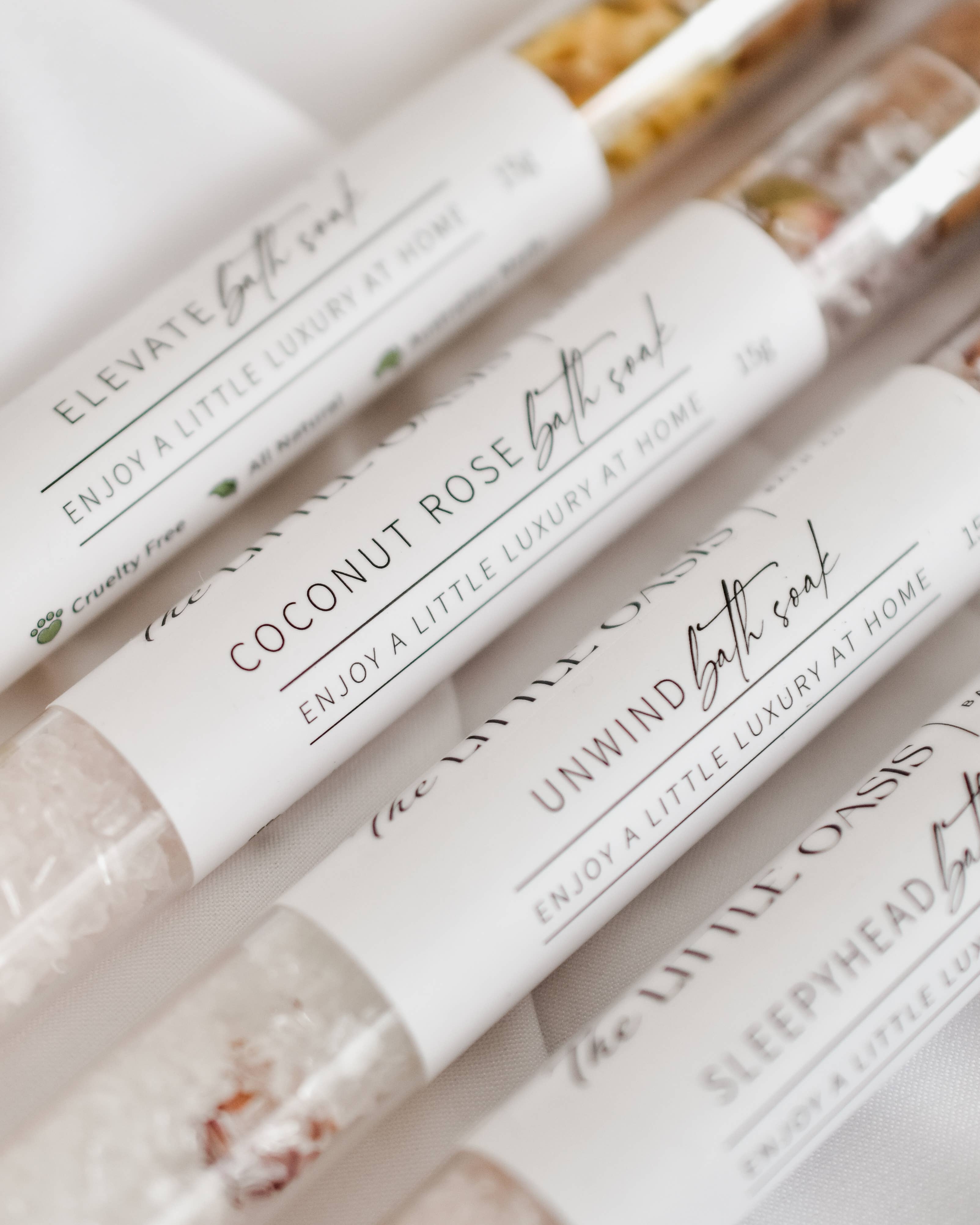 The Little Oasis Bath Co. - COCONUT ROSE | MAGNESIUM BATH SOAK - TEST TUBE