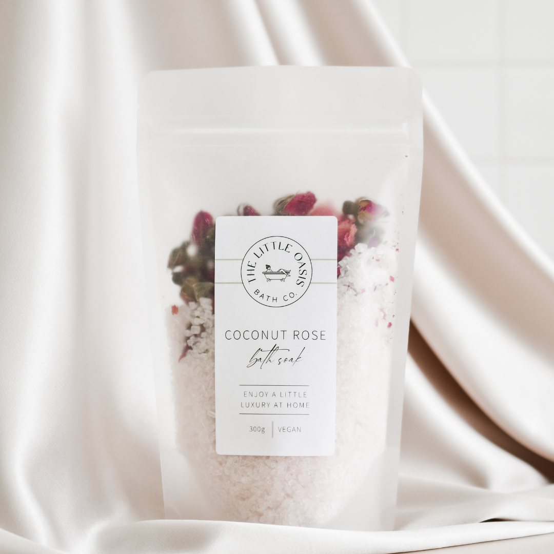 The Little Oasis Bath Co. - COCONUT ROSE | MAGNESIUM BATH SOAK - STANDARD