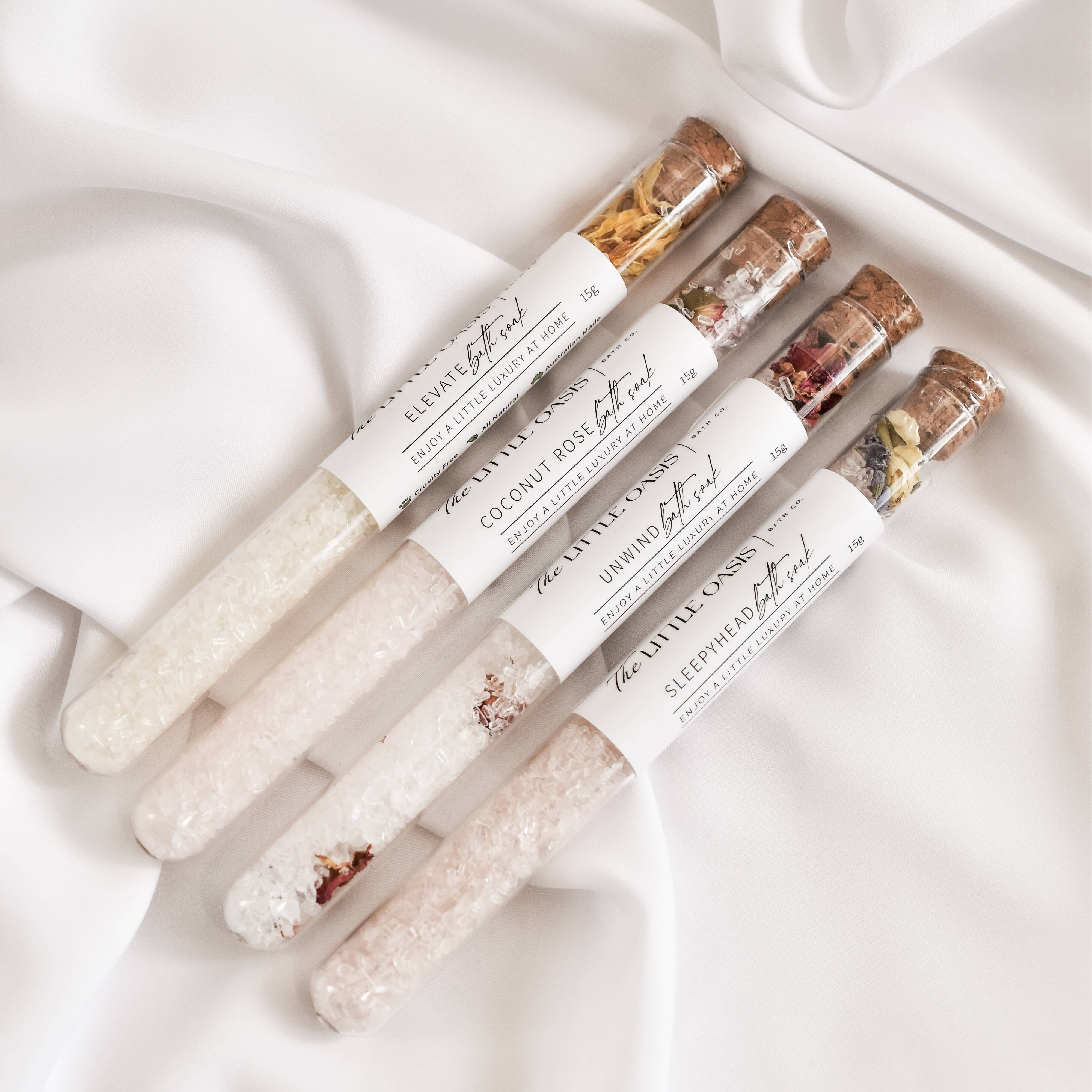 The Little Oasis Bath Co. - UNWIND | MAGNESIUM BATH SOAK - TEST TUBE