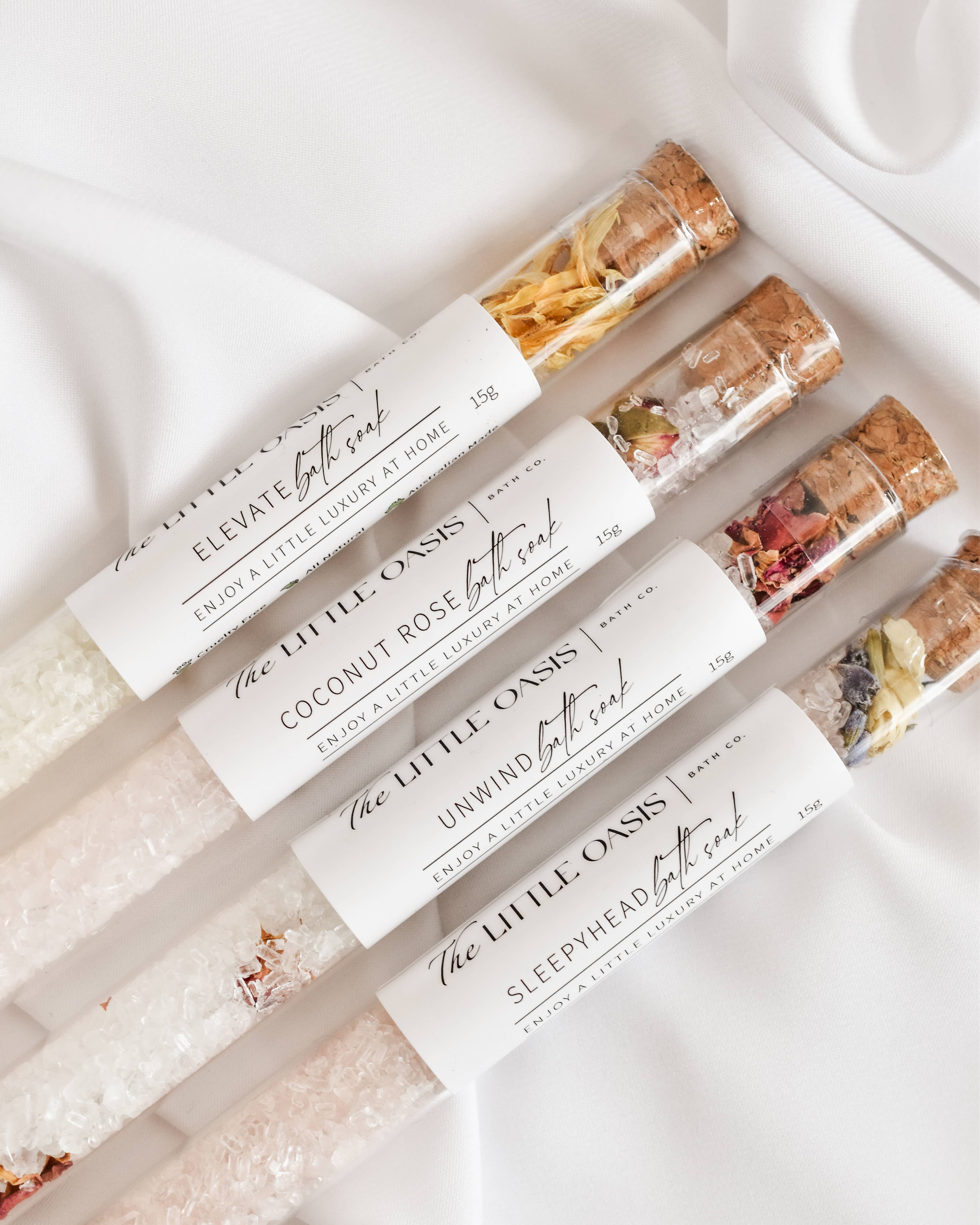 The Little Oasis Bath Co. - COCONUT ROSE | MAGNESIUM BATH SOAK - TEST TUBE