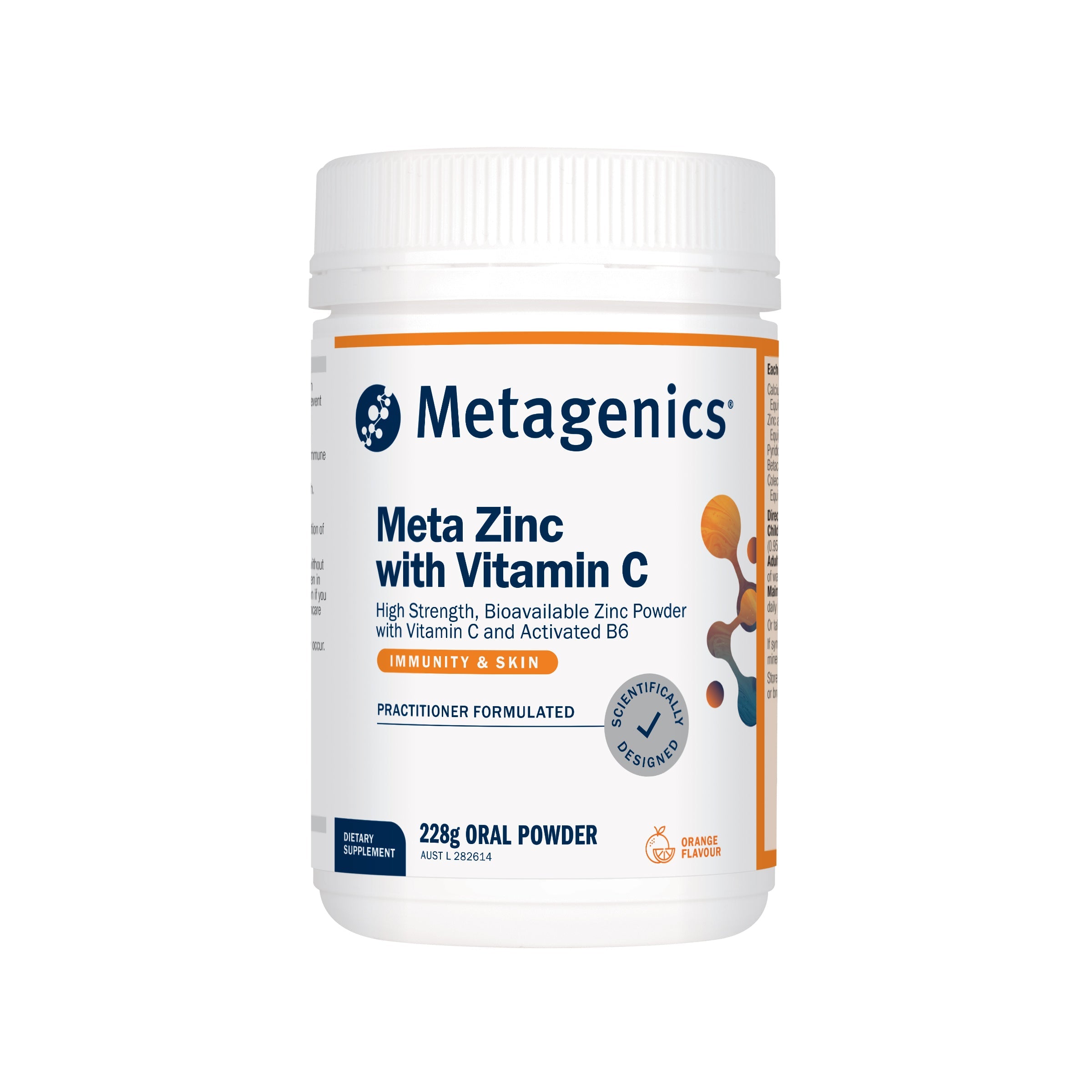 Meta Zinc with Vitamin C Orange 228g Powder
