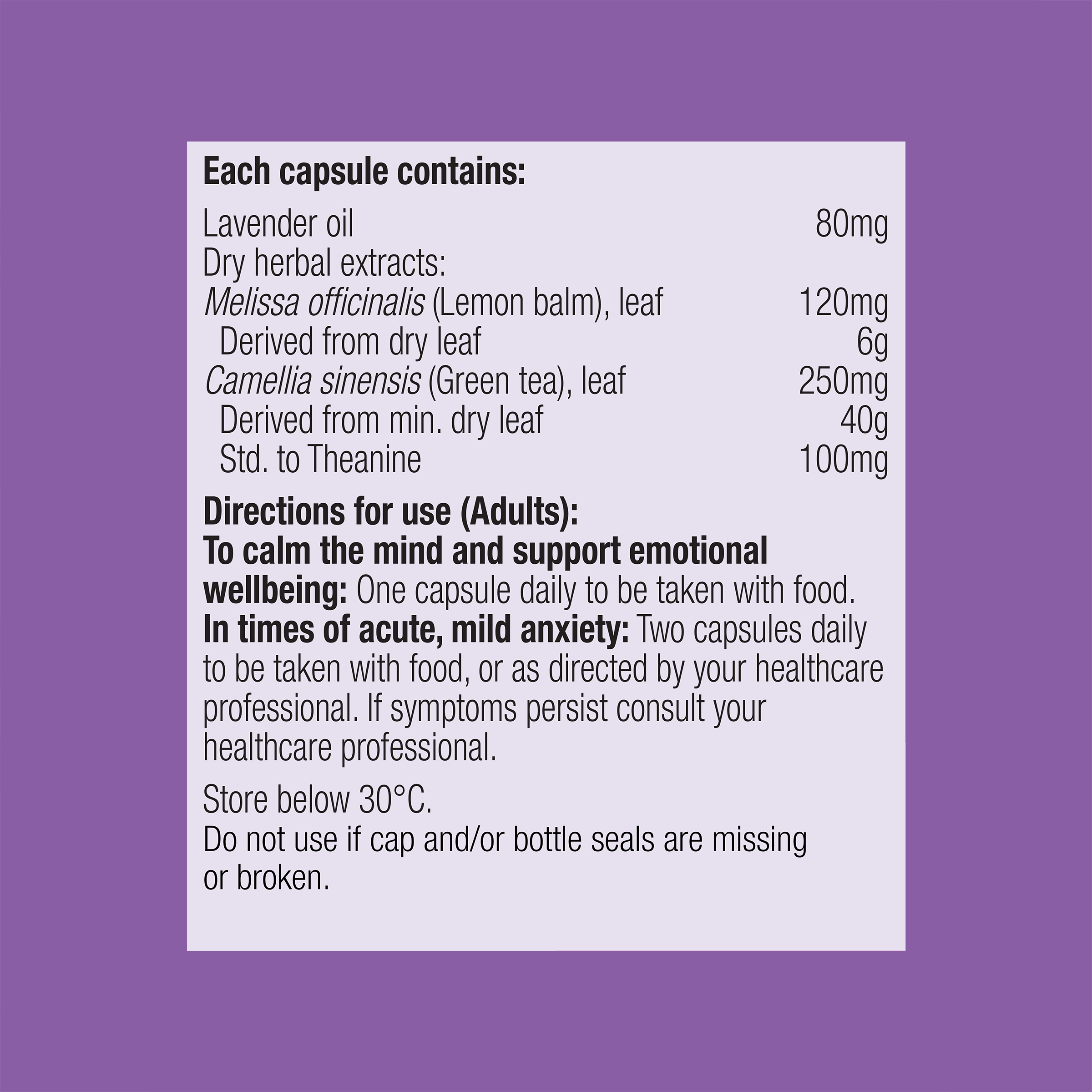 NeuroCalm Soothe 30 Capsules