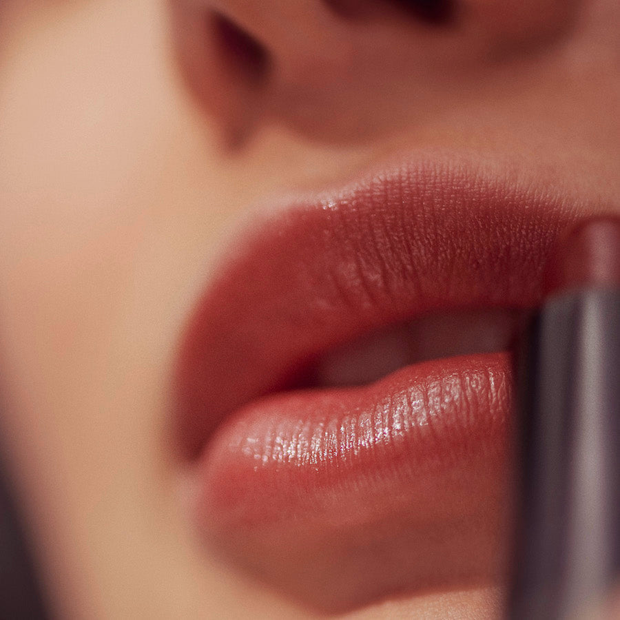 luxury lip tint - intrigue calma spa skin clinic armadale melbourne best lipstick organic natural moisturising hydrating fine line wrinkles above lips  close up