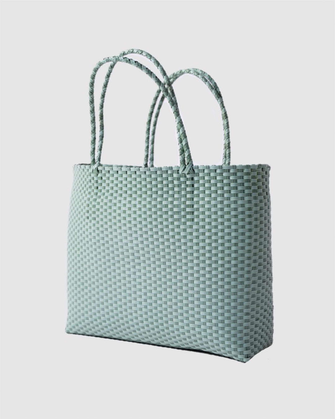 mimmi terra eco tote recycled plastic bag pistachio beach sand free casual hand bag
