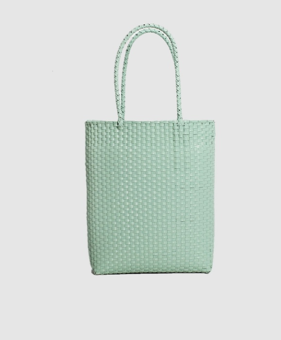 mimmi terra bags on sale sustainable recycled plastic calma spa skin clinic armadale melbourne pistachio front view