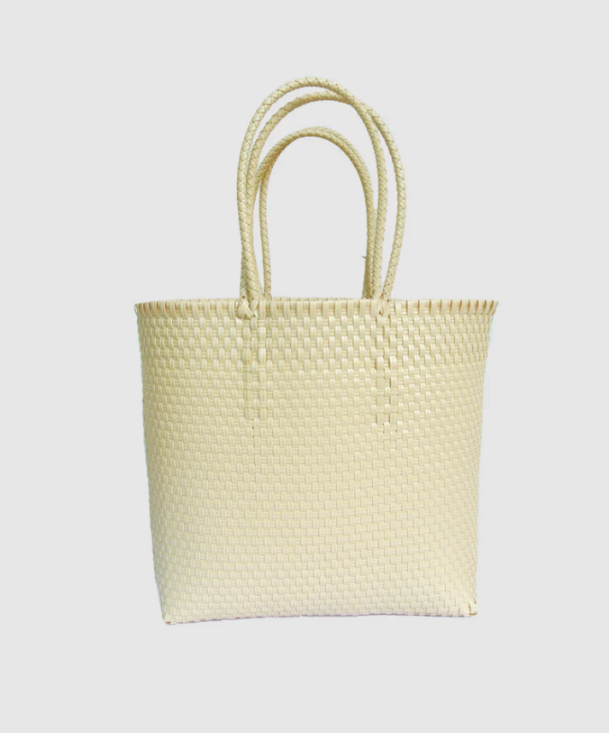 mimmi terra bags on sale sustainable recycled plastic calma spa skin clinic armadale melbourne front view panna cotta