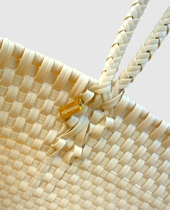 mimmi terra bags on sale sustainable recycled plastic calma spa skin clinic armadale melbourne close up panna cotta