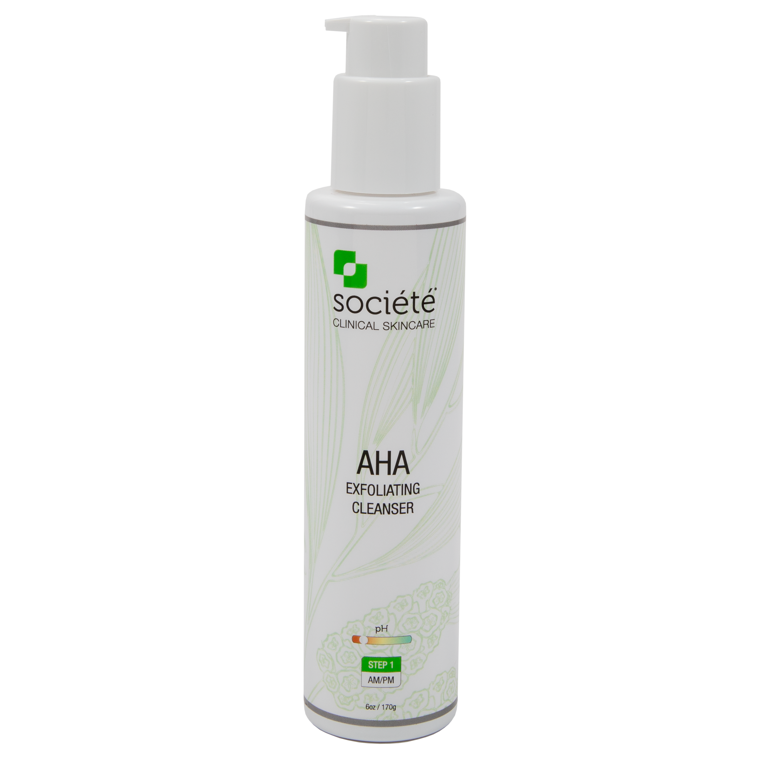 AHA EXFOLIATING CLEANSER Plant-based, non-inflammatory, medical grade ingredients formulated to restore and strengthen the skin. Highly stabilized, active ingredients help to support the skin's defence barrier to smooth, protect and repair the skin. 