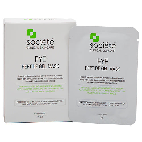 EYE PEPTIDE GEL MASK A hydrating and anti-aging eye mask that is specially formulated for continued use to provide a visible antioxidant and brightening effect around the eyes. Minimizes dark circles and puffiness under the eyes.  care around the delicate eye Calms, cools and soothes skin instantly.
Reduces redness and puffiness with a refreshing, cooling effect.
Delivers deep hydration to dry and stressed skin.
Formulated to provide a visible antioxidant and brightening area 