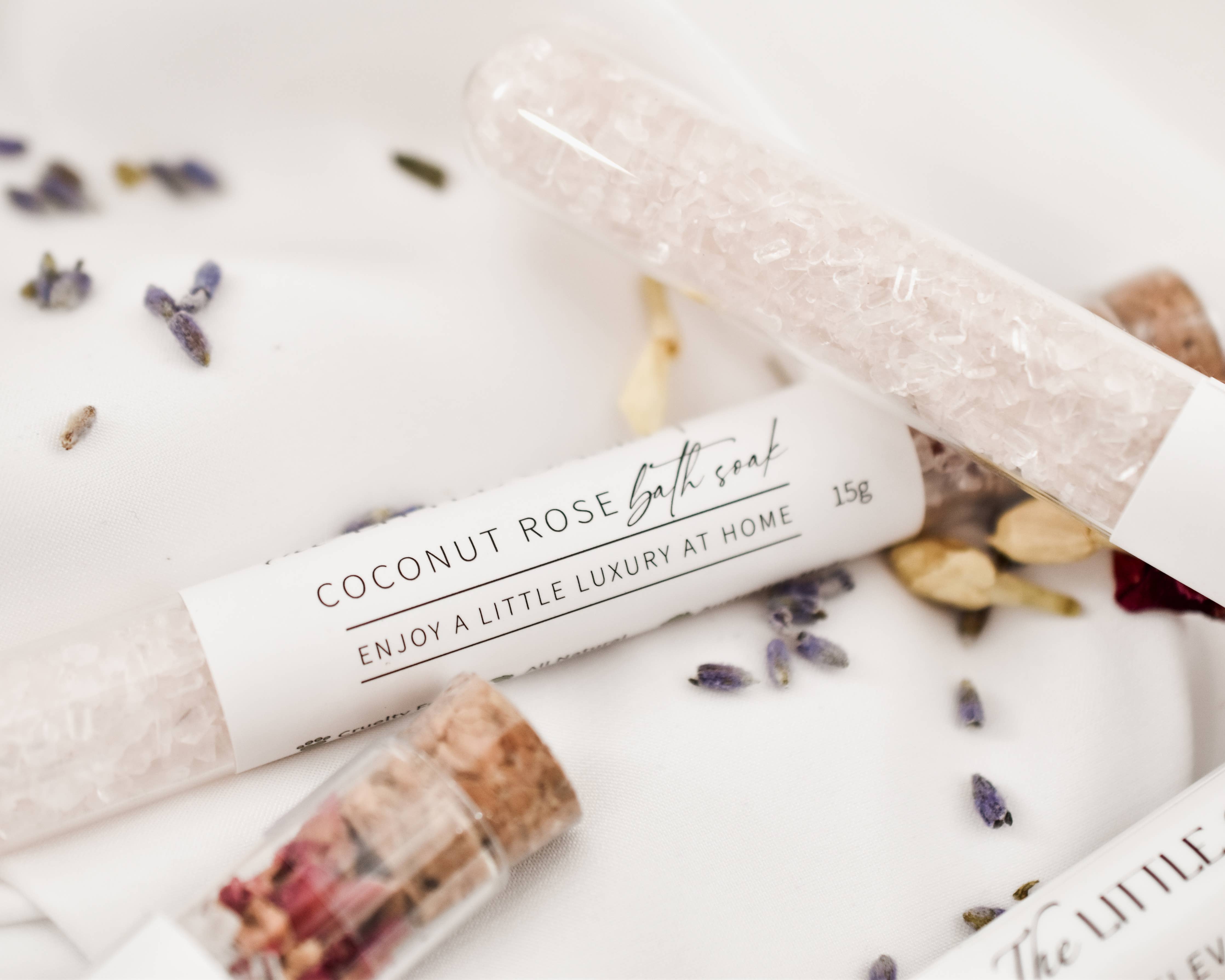The Little Oasis Bath Co. - COCONUT ROSE | MAGNESIUM BATH SOAK - TEST TUBE